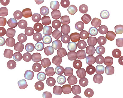 Czech Glass Matte Amethyst AB Round 4mm