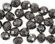 Czech Fire Polished Glass Hematite Round 8mm