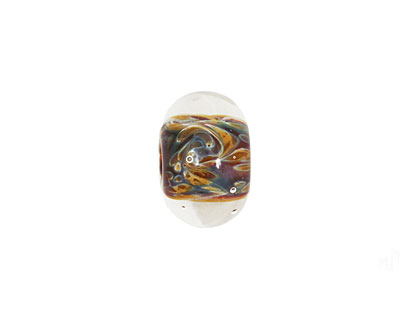 Grace Lampwork Multi-Color w/ Yellow & Blue Rondelle 10x16mm