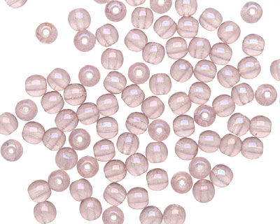 Czech Glass Luster Mid. Amethyst Round 4mm