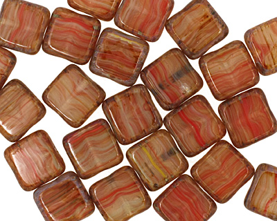 Czech Hurricane Glass Rustic Chinook Winds Square 9mm