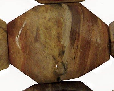Madagascar Petrified Wood Faceted Flat Slab 35-45x25-35mm