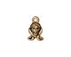 TierraCast Antique Gold (plated) Pirate Skull Charm 10x16mm