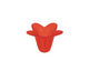 Lucite Scarlet 5 Petal Small Bellflower 12x18mm