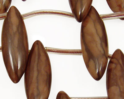 Marbled Coffee Jasper Spear Drop 10x30mm