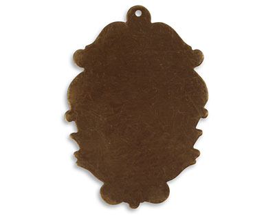 Vintaj Natural Brass Victorian Silhouette Altered Blank 32x50mm