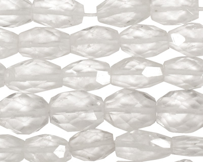 Rock Crystal Faceted Flat Oval 9-11x6-8mm