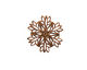 Stampt Antique Copper (plated) Snowflake Filigree 19mm