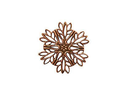 Stampt Antique Copper (plated) Snowflake Filigree 19mm