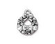 TierraCast Antique Silver (plated) Wreath & Bow Toggle Clasp 16x20mm, 16x4mm bar