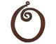 The Lipstick Ranch Rusted Iron Letter O Pendant 43x52mm