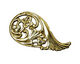 Stampt Antique Gold (plated) Floral Wing Filigree (right) 38x20mm