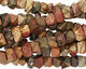 Red Creek Jasper Irregular Faceted Rondelle 6-7x10-12mm
