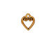 TierraCast Antique Gold (plated) Heart Charm 10x13mm