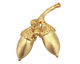 Ezel Findings Gold (plated) Acorn Branch Pendant 25x30mm