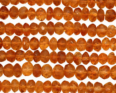 Citrine (dark) Faceted Rondelle 4.5-6mm