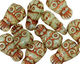 Czech Glass Bronzed Jade Owl 18x11mm
