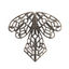 Stampt Antique Pewter (plated) Deco Iris Filigree 36x38mm