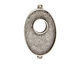 Nunn Design Antique Silver (plated) Grande Oval Bezel Toggle Link 47x28mm