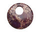 Purple Impression Jasper Coin Pendant 30mm