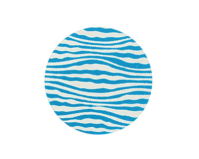 Lillypilly Turquoise Zebra Anodized Aluminum Disc 25mm, 24 gauge