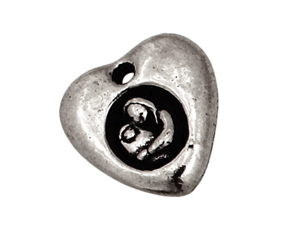 Green Girl Pewter Little Blessings Mama & Baby Charm 26mm