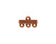 TierraCast Antique Copper (plated) Beaded 3-1 Link 15x9mm