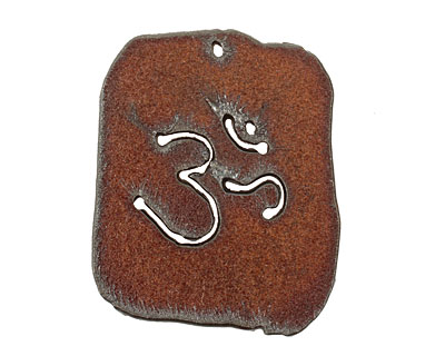 The Lipstick Ranch Rusted Iron Ohm Dog Tag 42x50mm
