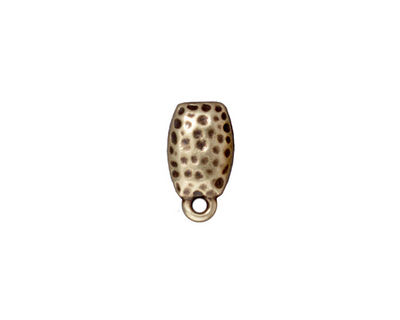 TierraCast Antique Brass (plated) Hammertone Ear Post 7x14mm