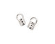 Silver (plated) Crimp Cord End 4mm
