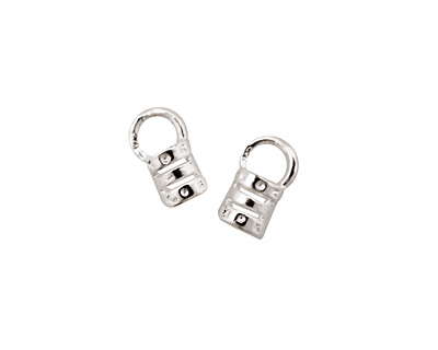 Silver (plated) Crimp Cord End 4mm