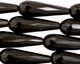 Black Onyx Faceted Teardrop 30-31x10mm