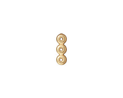 TierraCast Gold (plated) Plain 3-Hole Bar 2x12mm