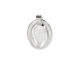 Silver (plated) Lipped Oval Bezel 15x20mm