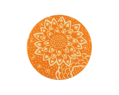 Lillypilly Orange Dahlia Anodized Aluminum Disc 25mm, 24 gauge