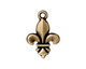 TierraCast Antique Brass (plated) Fleur Pendant 16x24mm