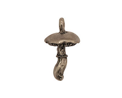 Green Girl Pewter Mushroom Drop 14x23mm