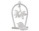 Ezel Findings Rhodium (plated) Perched Bird Pendant 18x32mm