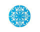 Lillypilly Turquoise Kaleidoscope Anodized Aluminum Disc 25mm, 24 gauge