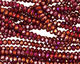 Silver & Oxblood AB Crystal Faceted Rondelle 3mm