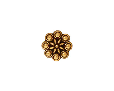 TierraCast Antique Gold (plated) Czech Rosette Button 11mm