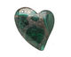 Malachite & Pyrite Sweeping Left Heart Pendant 40x42mm