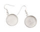 Silver (plated) Circle Bezel Earrings 19mm