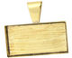 Brass Rectangle Bezel 43x22mm