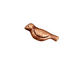 Ezel Findings Antique Copper Double Sided Chubby Bird 8x20mm