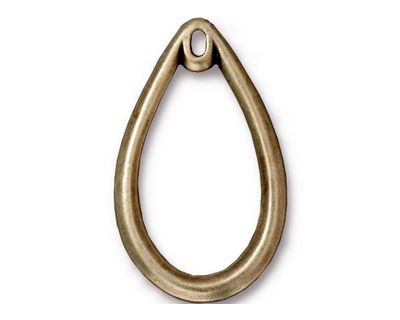 TierraCast Antique Brass (plated) Teardrop Pendant 20x34mm