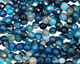 Sky Blue Line Agate Faceted Round 4mm