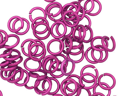 Violet Anodized Aluminum Jump Ring 7mm, 18 gauge (5mm inside diameter)