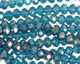 Teal AB Crystal Faceted Rondelle 6mm