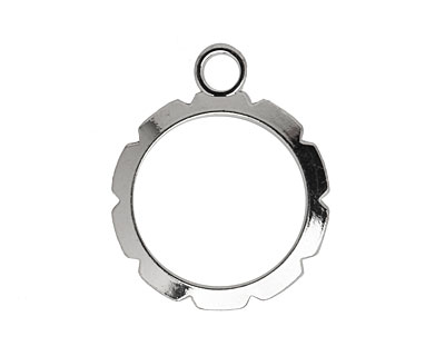 Artistic Wire Silver (plated) Round Wrapper 28x34mm